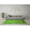 thumbnail image 3 of Ahgly Company Indoor Square Oriental Green Industrial Area Rugs, 3' Square, 3 of 4