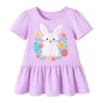 thumbnail image 4 of HILEELANG Toddler Girls 100% Cotton Bunny Floral Peplum Legging Set, Sizes 4T, 4 of 5
