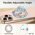 thumbnail image 6 of VENINGO Magnetic Phone Ring Holder for Mag-safe, Cute Glitter Magnet Finger Ring Grip Stand Holder, Fit for iPhone 16 15 14 13 12, Pro, Pro Max, Plus, Mag-safe Accessories, Pink, 6 of 9