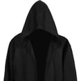 thumbnail image 4 of Túnica con capucha Capa Mago Túnica Disfraz de Halloween Cosplay para adulto - Negro Sincero  Hogar, 4 of 5