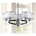 thumbnail image 2 of Safavieh Lenora 5-Light Modern Glam Drum Pendant, Chrome, 2 of 6