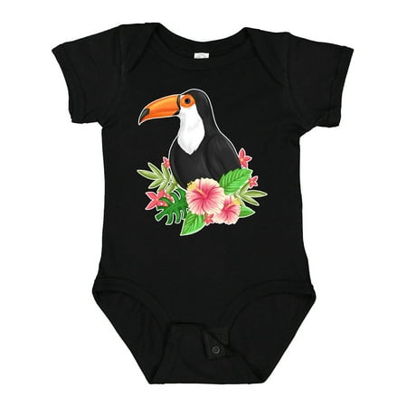 

Inktastic Toucan with Hawaiian Flowers Boys or Girls Baby Bodysuit
