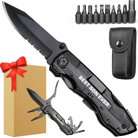 Gifts for Son "Best Son Ever"Multitool Knife Stocking Stuffers for Son Son Birthday Gifts Gifts Idea for Son Gifts for Son from Mom Dad Best Son Gifts Graduation Gifts Son Christmas Gift