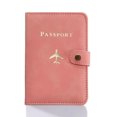 thumbnail image 3 of DEKAXID - Funda de cuero para pasaporte, impermeable, para viaje, tarjetero, bonita funda para pasaporte con hebilla para mujer y hombre, 3 of 7