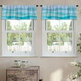 thumbnail image 2 of LALILO Kitchen Curtain Valance With Lines And Waves Rod Pocket Window Curtain 52"x 18" Set of 2, 2 of 7