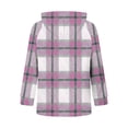 thumbnail image 5 of cocolona Womens Plaid Hoodies Casual Long Sleeve Zipper Vintage Sweatshirts Hooded Drawstring Fall Trendy Outfits, 5 of 7