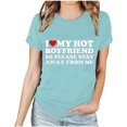thumbnail image 1 of TIMIFIS T-Shirts de la Saint-Valentin pour Femmes Été Décontracté Ample Manches Courtes Col Rond T-Shirt Hauts Mignon Cœur d'Amour Imprimé Tee Shirt, 1 of 3