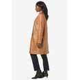 thumbnail image 4 of Jessica London Women's Plus Size Leather Swing Coat, 4 of 6