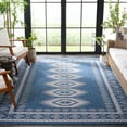 thumbnail image 4 of SAFAVIEH Machine Washable Rug Indoor/Outdoor Bermuda Collection - Bermuda Fredrick Geometric Indoor/Outdoor Area Rug, Navy/Ivory, 6'7" x 6'7" Square, 4 of 12