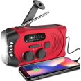 thumbnail image 1 of SCSYV Efluky Wind Up Solar Radio, Portable AM/FM Crank Radio, USB Rechargeable Emergency Radio with Led Flashlight, SOS Alarm and Hand Crank Dynamo Ca, 1 of 5