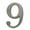 Antique Nickel, variant on Baldwin 90679033# 9 House Number, Vintage Brass
