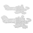 thumbnail image 1 of WHAMVOX 2PCS Carbon Steel Stencils for Crafts Embossing with Christmas Theme for Paper Crafts Tools, 1 of 6