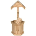 thumbnail image 4 of Shine Company Transitional Cedar Wood Decorative Wishing Well in Beige, 4 of 5