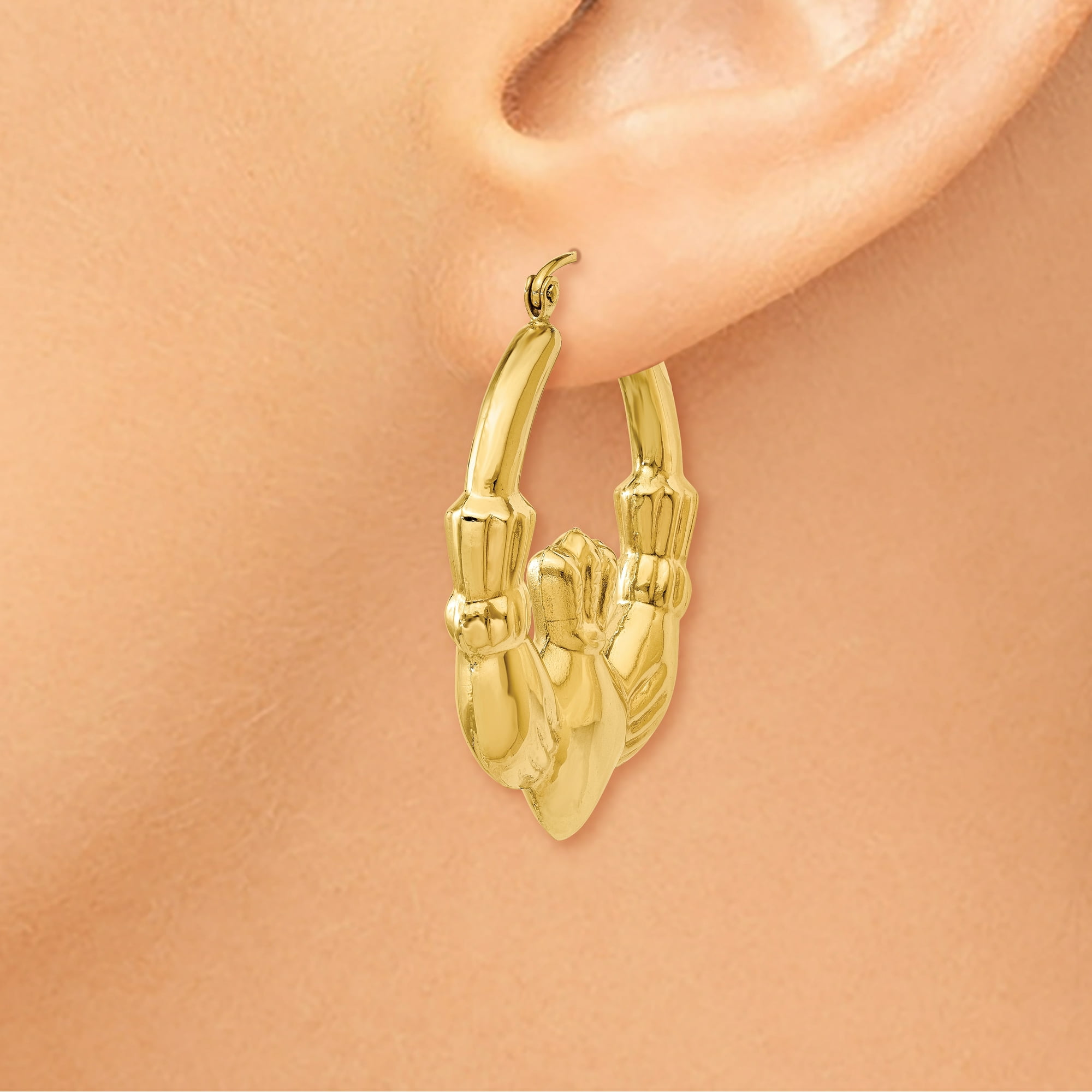 Ice Carats Designer Jewelry Gift Canada Claddagh Hoop Earrings