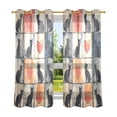 thumbnail image 6 of Yayeee Window Curtains Light Filtering 63"x52" Grommet Panel Pair Home Living Room Decor, Cats and Hearts, 6 of 7