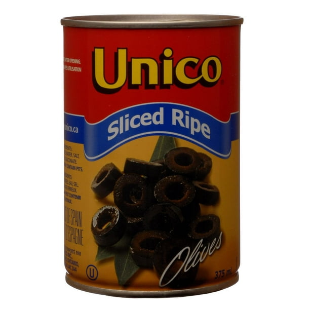 Olives noires tranchées d'Unico 375 ml