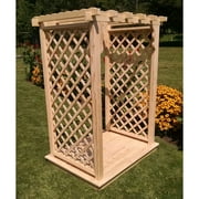 A & L Furniture Covington 7.25 ft.High Wood Arbor with Deck