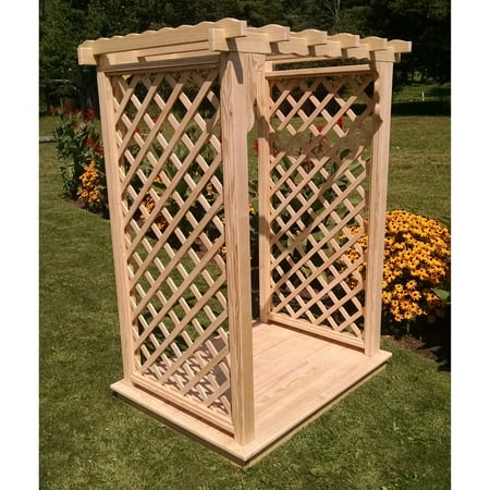 A & L Furniture Covington 7.25 ft.High Wood Arbor with Deck