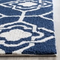 thumbnail image 3 of SAFAVIEH Four Seasons Delbert Trellis Polyester Runner Rug, Navy/Ivory, 2'3" x 8', 3 of 6