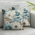 thumbnail image 3 of Nawypu  Decorative Throw Pillows Cases Cushion Cover for Sofa Couch Bed,Sunflower Pattern,Blue Cream, 3 of 5