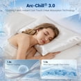 thumbnail image 3 of Aship Arc-Chill 3.0 Tech Cooling Pillow Cases, Q-max >0.5 Jade-Infused Silky Pillowcase for Hair Skin, Breathable & Moisture-Wicking, Hidden Zipper, Machine Washable, Standard 20''x26'', 2 Pack White, 3 of 8