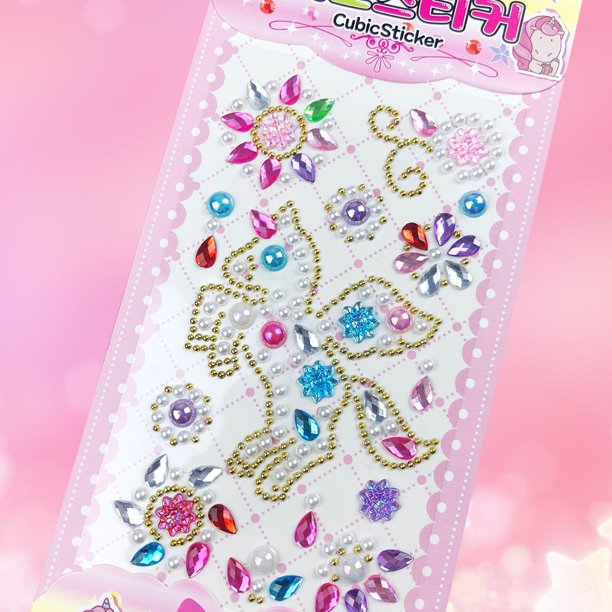 Pegatinas Gema Unicornio DIY Art Craft Kits Kindergarten Rewards Los mejores regalos para niños niñas (Colt)
