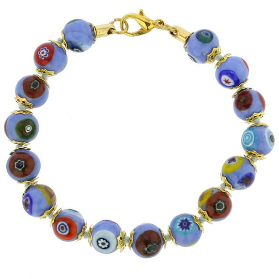 GlassOfVenice Murano Glass Mosaic Bracelet - Periwinkle