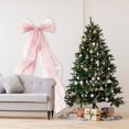 thumbnail image 3 of 20 x 78 Inches Large Christmas Tree Topper Bow - Fluffy Tulle/Satin Xmas Bow for Tree, Wreath, Wall, Door, Car Decor - Extra Large Bows with Long Streamers Holiday Wedding Party Decorations, 3 of 5