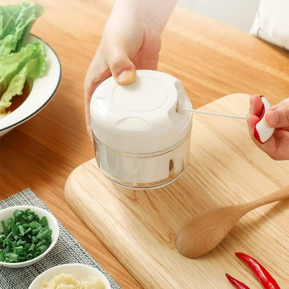 Presse-Ail, Broyeur, Coupeur, Hachoir et Récipient de Stockage - Hachoir Alimentaire Inclut Éplucheur d'Ail en Silicone - Facile à Nettoyer - Lames en Acier Inoxydable