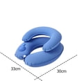 thumbnail image 4 of Inflatable Travel Neck Pillow, Press To Inflate Air Cushion, Double Layer Ergonomic Neck Support Pillow For Airplane Car Train Office Travel Rest Portable Head Support, 4 of 5