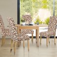 thumbnail image 3 of Unique Bargains Stretch Dining Room Chair Seat Cover Champagne and Coffee, 3 of 8