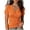 Orange02, variant on Karymi Womens Tops Solid Wrap Cross V Neck Ruched Short Sleeve T-Shirt, Slim Fitted Twisted Surplice Pullover Top, Stretch Casual Tee Womens Workout Tops
