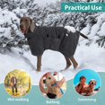 thumbnail image 4 of Bata de baño para perros de microfibra superabsorbente, toalla de baño para perros de secado rápido, bata de baño ajustable para perros (gris, m), 4 of 5