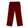 thumbnail image 4 of Bienzoe Girl's School Uniforms High Tech Durable Adjust Waist Pants Burgundy 16, 4 of 6