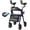 Blue, variant on VOCIC Z22 Upright Rollator Walker with Adjustable Armrests & GelCool Seat, 300lb Capacity, 8" All-Terrain Wheels, Cup/Cane Holder-Green