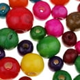 thumbnail image 3 of perfeclan 5x100 Pieces Dyed Color Round Wood Beads for Jewelry Making Craft Accessories, 3 of 8