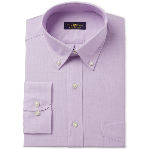 Club Room Men's Classic-Fit Wrinkle Resistant Dress Shirt (15 34/35, Lavender)