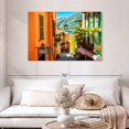 thumbnail image 2 of Elephant Stock Bellagio Village Wall Art - Horizontal Canvas Wall Art - Living Room Wall Decor - Places Canvas - Orange And Green Decor - 45" x 30", 2 of 4