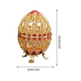 thumbnail image 3 of Boovnll Home Storage, Easter Enamel Inlaid Diamond Jewelry Box Hollowed Out Easter Shaped Home Crafts Ornament Alloy Jewelry Storage Box Ornament, Storage, Organization and Storage, 3 of 6
