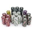 thumbnail image 3 of Brybelly 500ct Claysmith Gaming Poker Knights Chip Set in Black Alum, 3 of 4