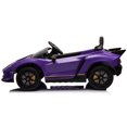 thumbnail image 2 of KingToys Purple Licensed 12V Lamborghini Autentica 4x4 Kids Ride On Car With RC, 2 of 3