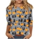 thumbnail image 2 of Ailaofu 3/4 Length Sleeve Women Tops Crew Neck Blouses Dressy Casual Summer T Shirts Loose Fit Business Work Clothes, 2 of 4