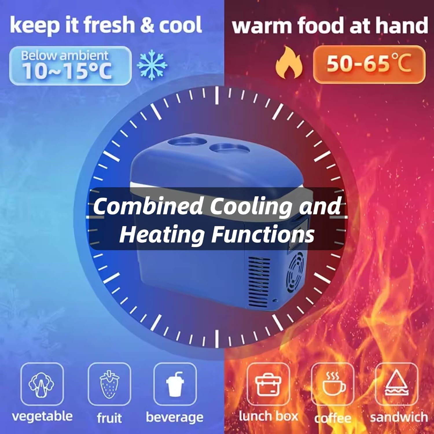 7 Quart Car Refrigerator Electric Cooler Warmer Portable  Freezer for Truck RV SUV Travel
