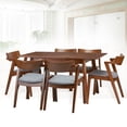 thumbnail image 5 of Extendable Rectangular Dining Room Table Modern Solid Wood Medium Brown Color, 5 of 7