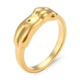 thumbnail image 5 of Stainless Steel Ring for Women Waterproof Anti-Rust Anti-Allergic 18K Gold Plated Body Ring Fashion Jewelry Gift for Her US Size 6 7 8, 5 of 5
