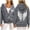 Dark Gray, variant on Womens Angel Wings Graphic Zip Up Hoodie Long Sleeve Full Zip Sweatshirt Back Print Inspirational Hooded Jacket With Side Pockets Everyday Wear