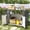w/o Handle, variant on YODOLLA Outdoor Grill Table Cart with Storage Cabinet Weatherproof, Outdoor Kitchen Island w/ Counter Prep Table & Handle in Dark Grey