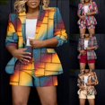 thumbnail image 4 of Women Autumn Long Sleeve Blazer Coat Colorful Print Bodycon Casual Outfit, 4 of 8