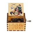 thumbnail image 1 of Caja de música de madera con diseño de Demon Slayer, con manivela, tallada a mano, para decoración del hogar, regalo de cumpleaños, 1 of 1