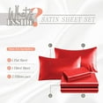 Elegant Comfort Luxurious 4Piece Silky Satin Sheet Set, Skin and Hair